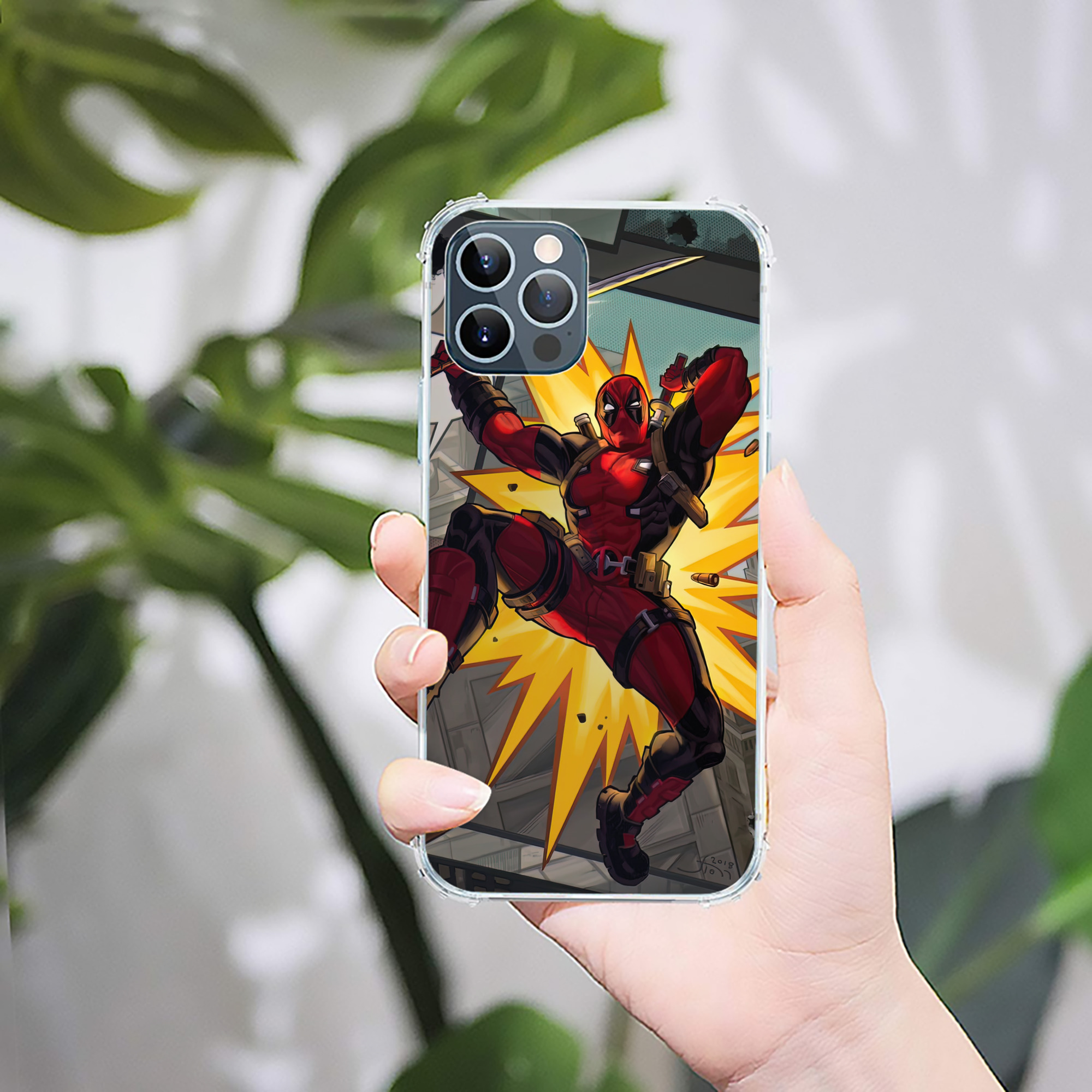 （画像用） Deadpool デッドプール 【iPhone 12シリーズ対応】透明スマホケース（クリアソフトケース）
